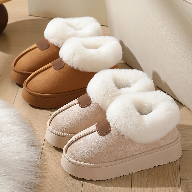 棉拖鞋女冬季外穿厚底保暖加绒防滑