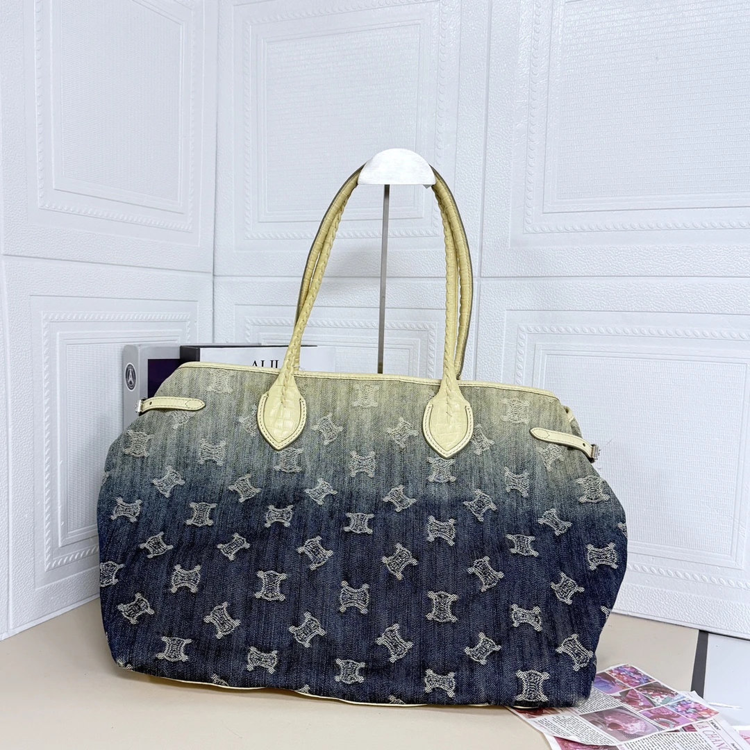 95新 Celine/思琳 渐变丹宁大托特单肩包