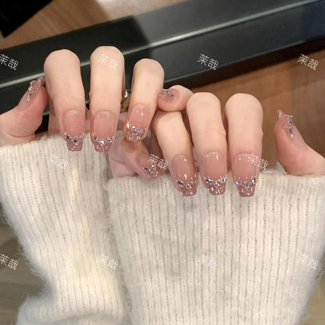 茉哉X【西西里岛】纯手工定制美甲拆卸穿戴甲A3474