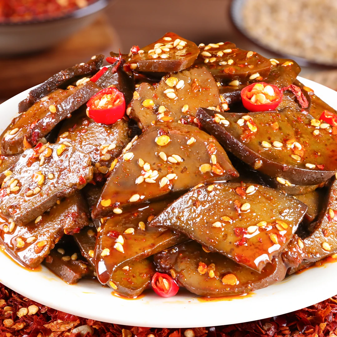 【红油柴火猪肝】湖南平江特产柴火卤猪肝开袋即食烟熏香辣休闲零食