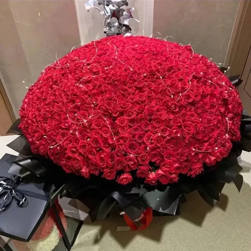 999朵超大气玫瑰花束99朵鲜花抖音全国同城配送订花求婚表白店