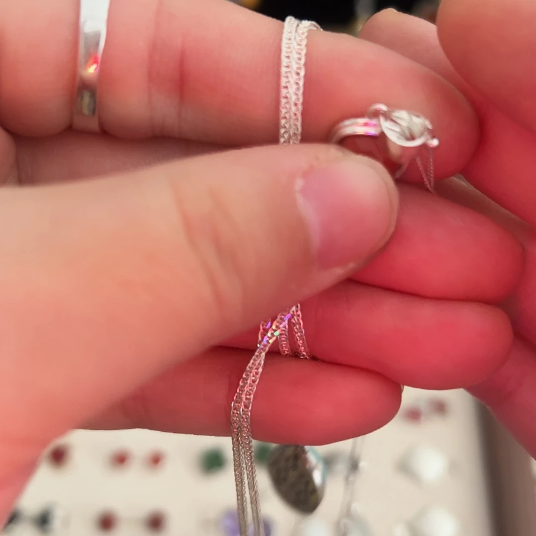 925银925纯银项链黑