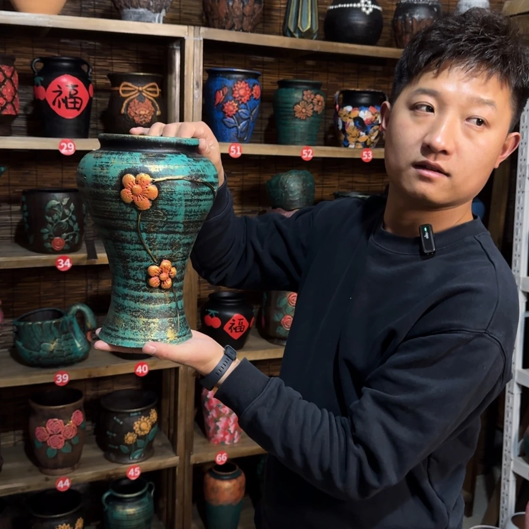 带孔高端浮雕花盆炸炸炸