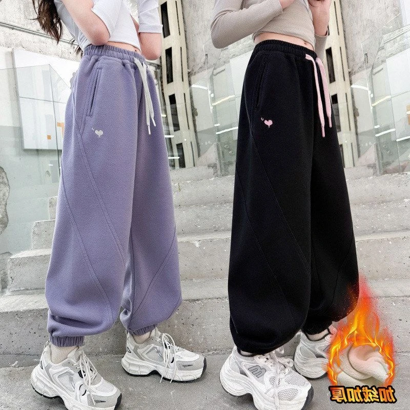 新款外套秋冬女童加绒裤子童装潮款一体加厚家用必备日用百货202