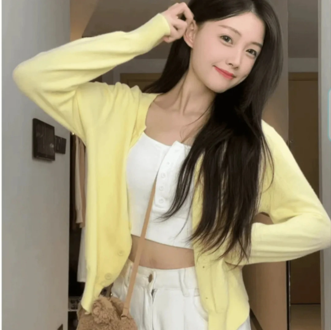 【2.5万人收藏】韩系早春穿搭慵懒风针织开衫毛衣外套女软