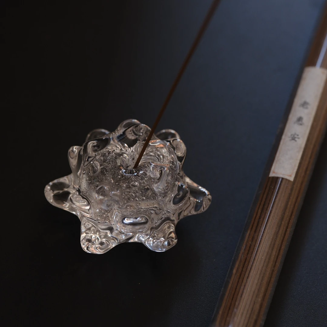 饴山琉璃步步生莲日式禅意莲花香插国风家用居家居室檀香线香香炉