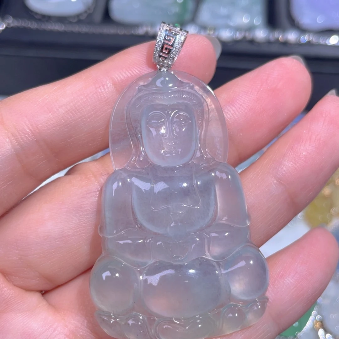 颈饰18K金镶嵌翡翠翡翠