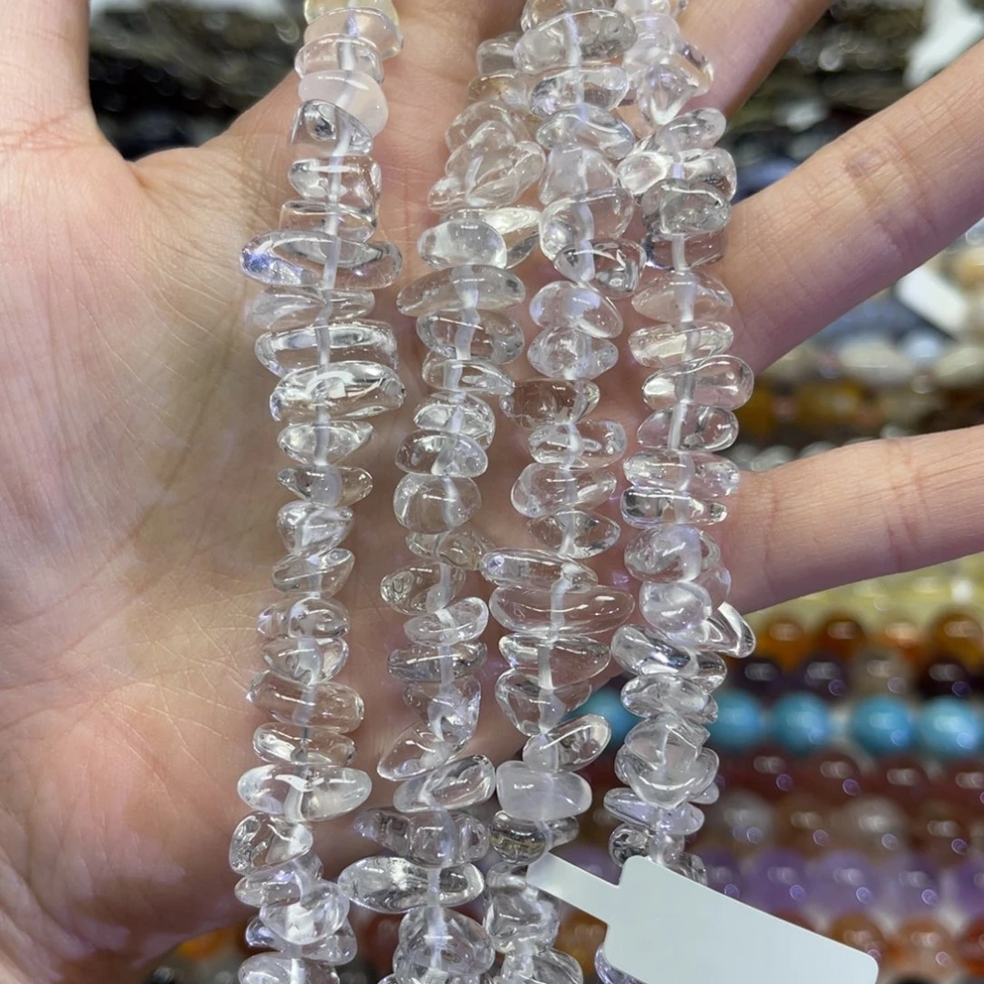 玛瑙/玉髓散珠天然白水晶卡10到14之间长条38厘米