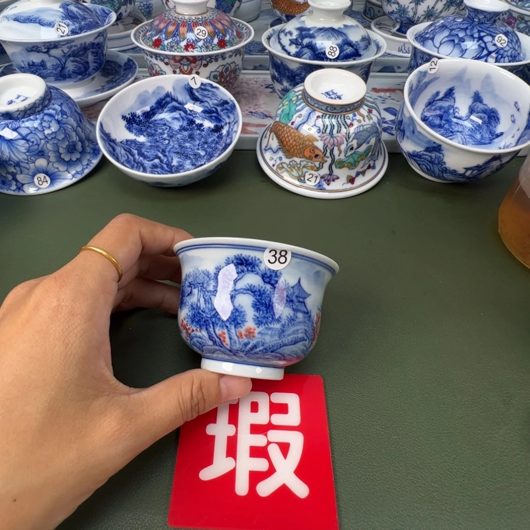 景德镇纯手工纯手绘茶具木木38