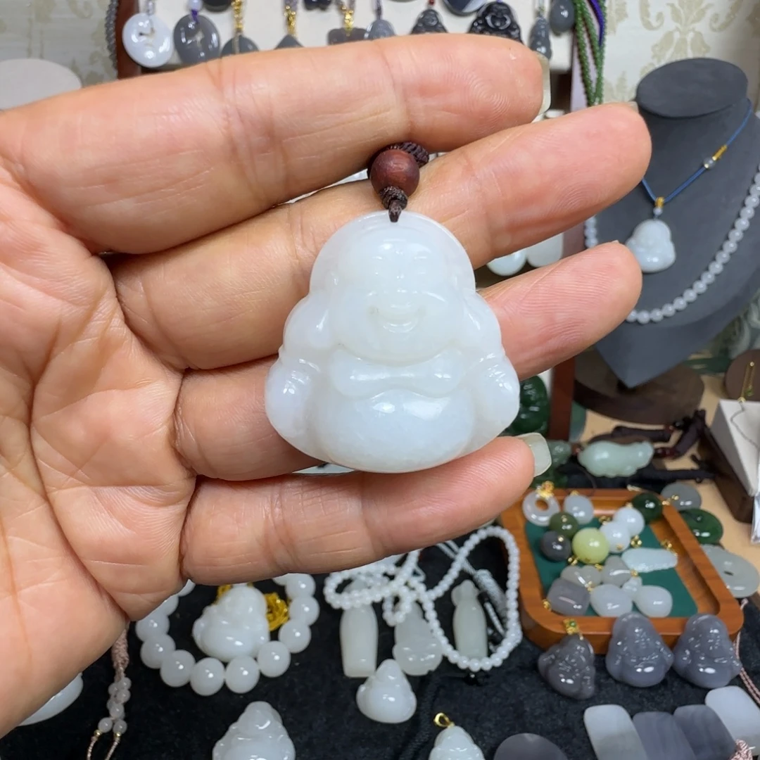 和田玉未镶嵌吊坠(不含链)