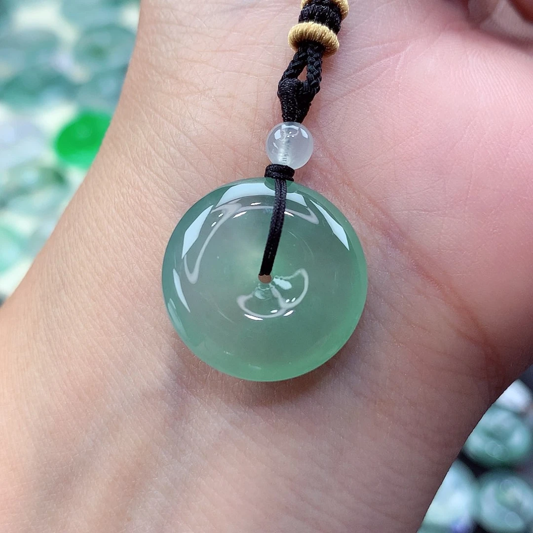 翡翠未镶嵌颈饰编号50尺寸19.7-5.9