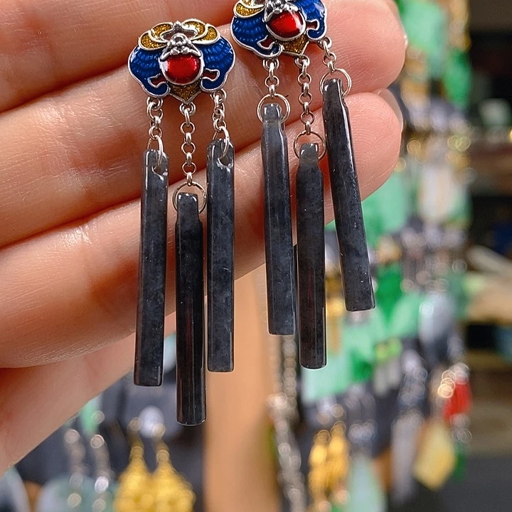 翡翠未镶嵌耳饰翡翠