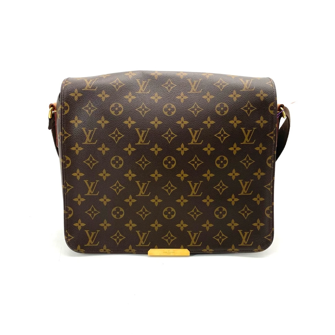 95新 LouisVuitton/路易威登 98新 棕老花翻盖邮差包 尺寸32/25