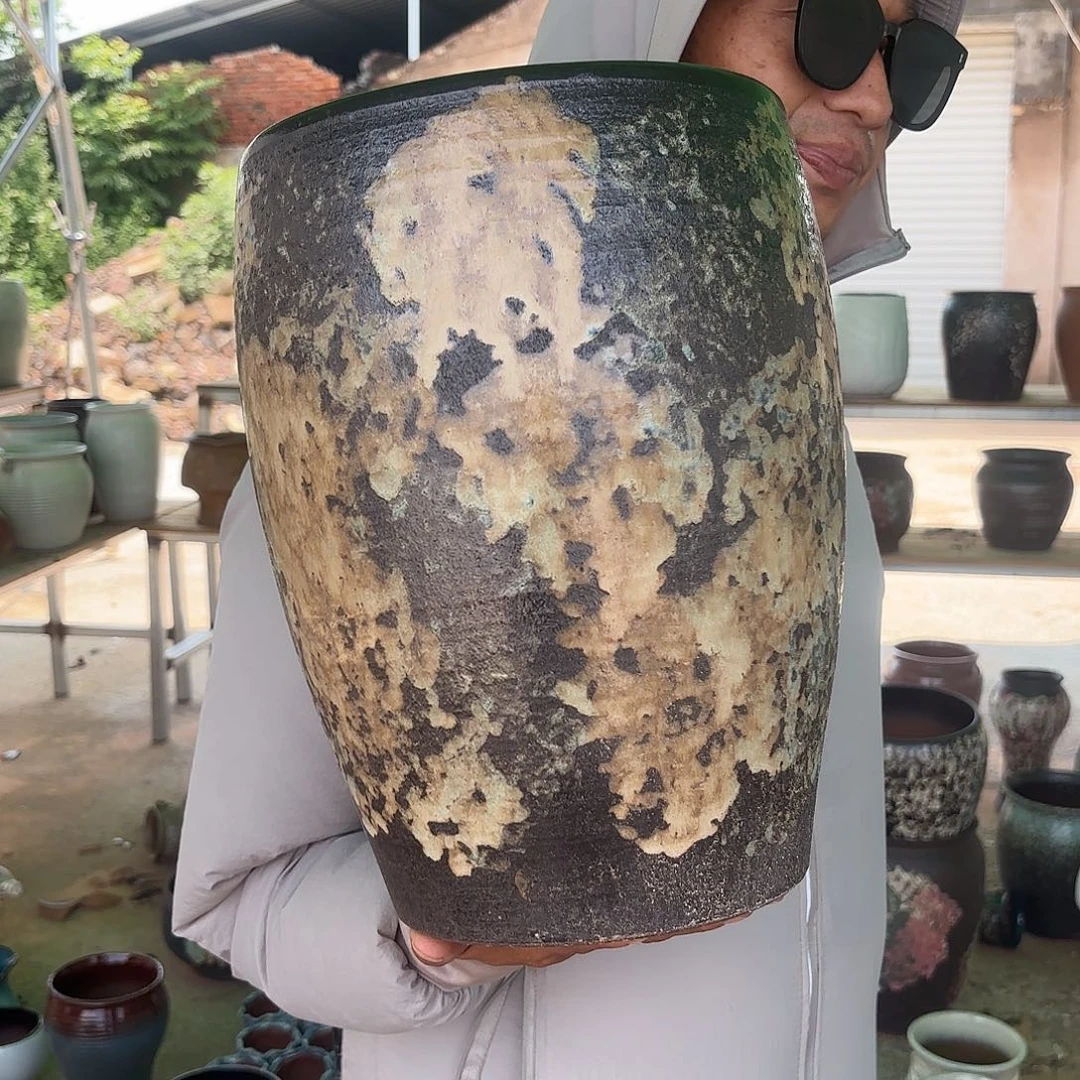 油画蛋壳口径23高度33