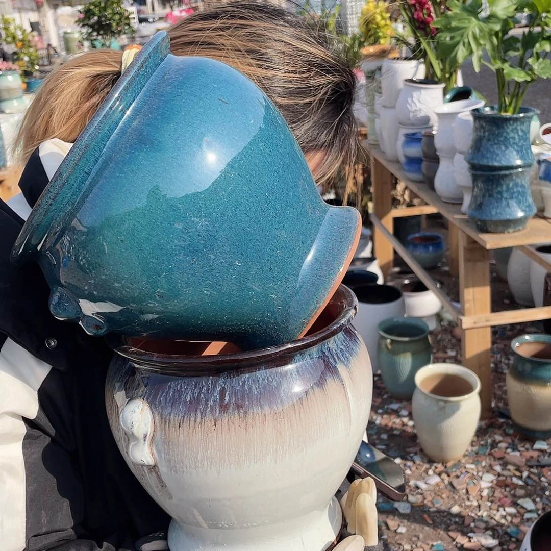 红陶王嫂花盆0205-650