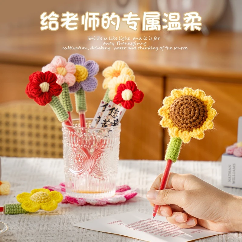 生日礼物2025新款实用手工diy成品花束红笔幼手无红笔花束笔筒