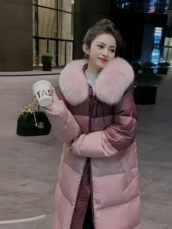 【安琪专属】冬季新款女款羽绒服保暖潮流毛领时尚休闲YF001