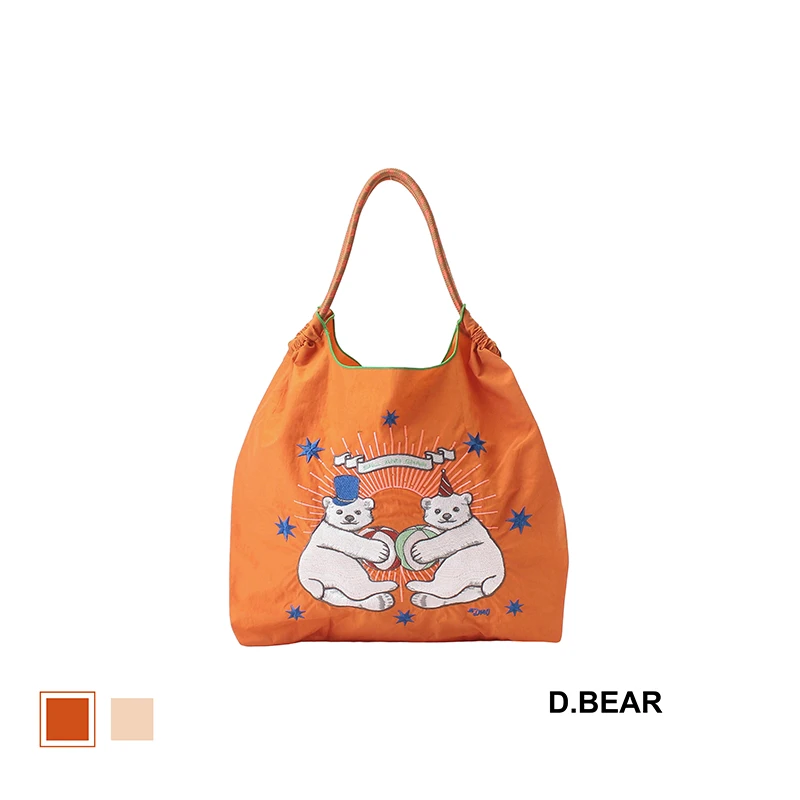 【抱抱熊】Ball&Chain刺绣购物袋通勤斜挎包环保袋女包休闲时尚