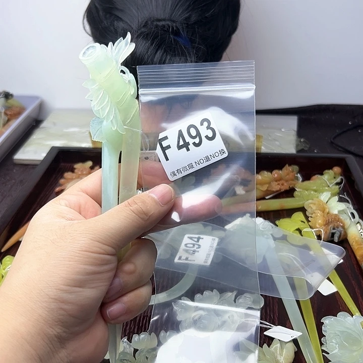 蛇纹石玉发饰合金✨****?