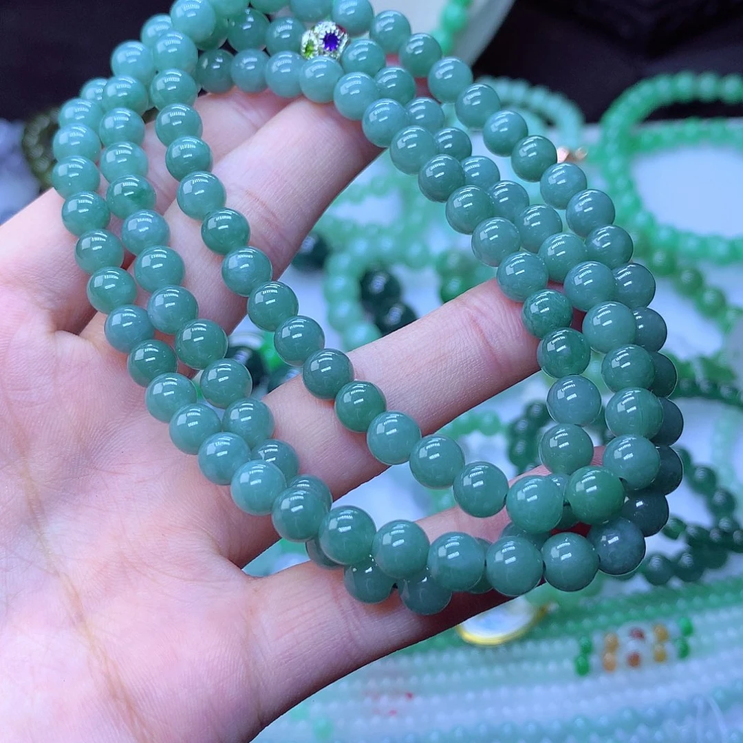 翡翠毛衣链未镶嵌