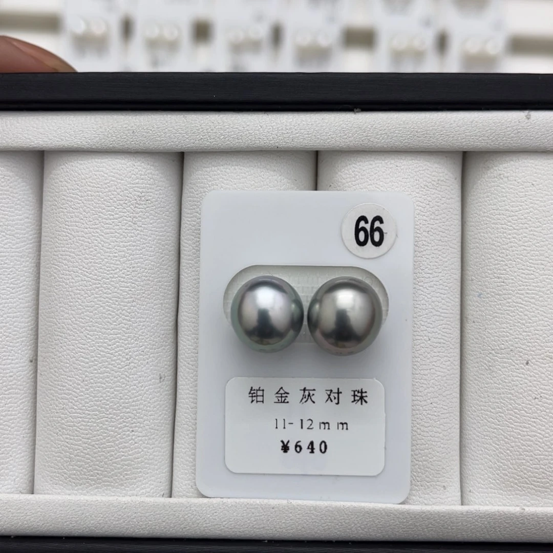 海水珍珠铂金灰未镶嵌