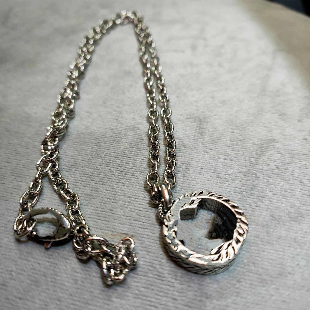 铜合金项链 圆饼饼项链 复古做气质时尚百搭