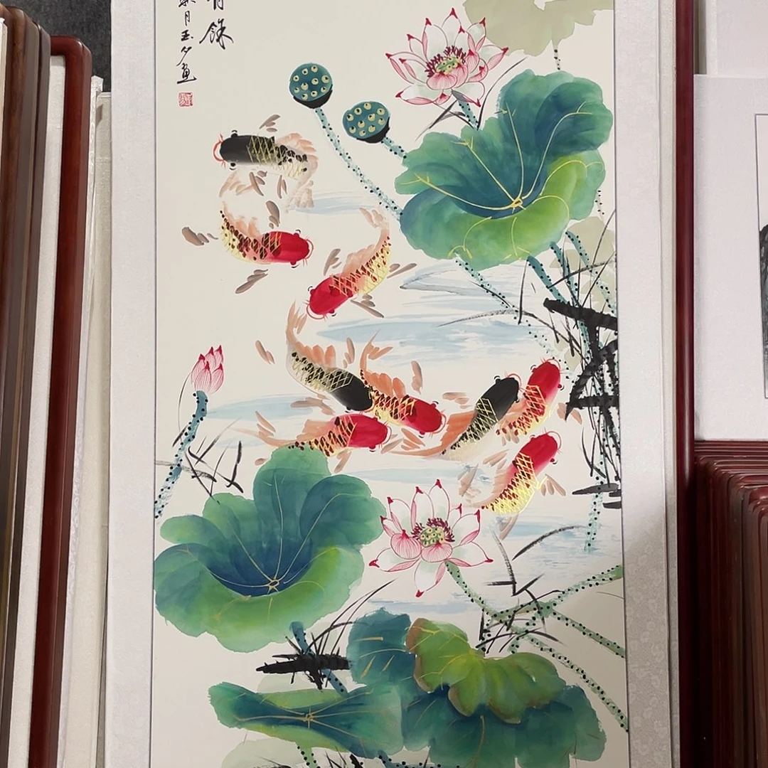国画带框尺寸83*163厘米