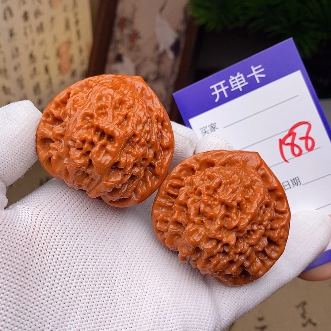 文玩核桃把件48官帽188