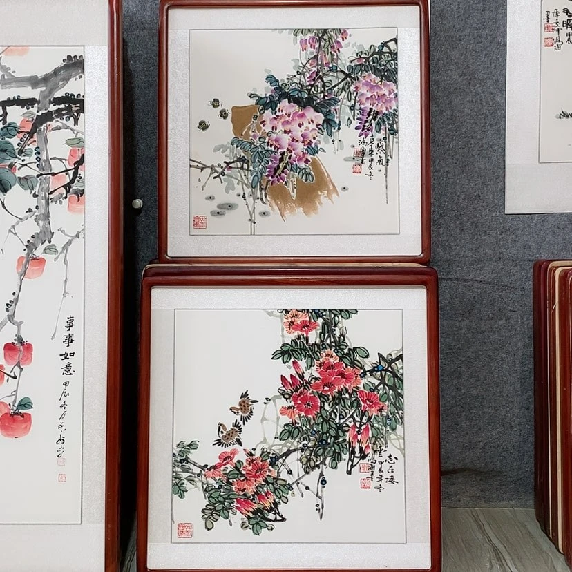 【闪购商品】国画书画作品带框65×65厘米