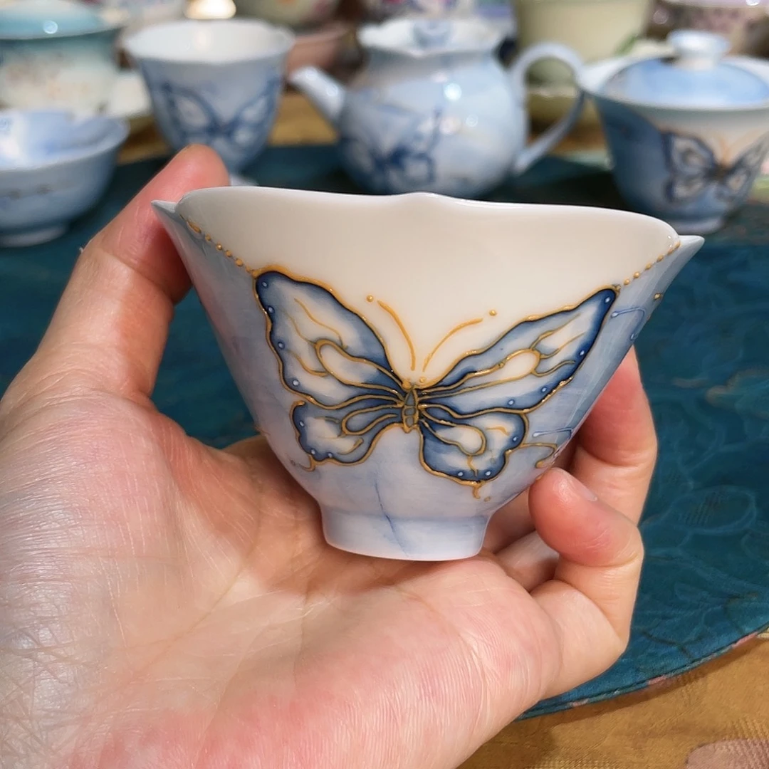 【闪购商品】云纱幻蝶芙瓣杯