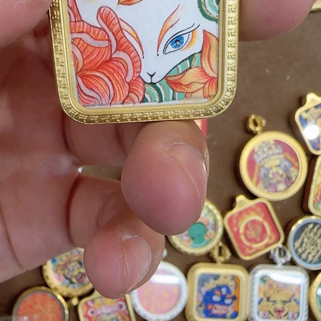 吊坠环木槿手绘直播间A003