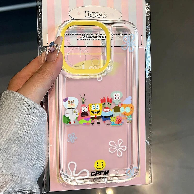 海绵宝宝适用iPhone16手机壳iPhone15防摔14新款13个性12软壳x/xr