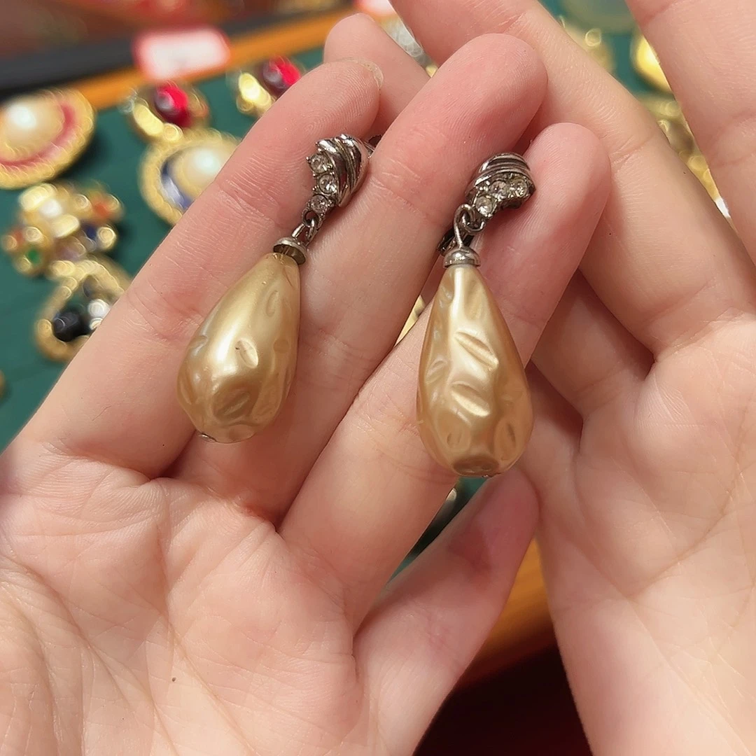 琉璃铜合金锆石铁合金雅芳耳夹