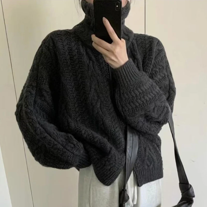 高贵上档次开衫花纱慵懒风纯羊毛开衫独特别致秋冬毛衣针织外套女