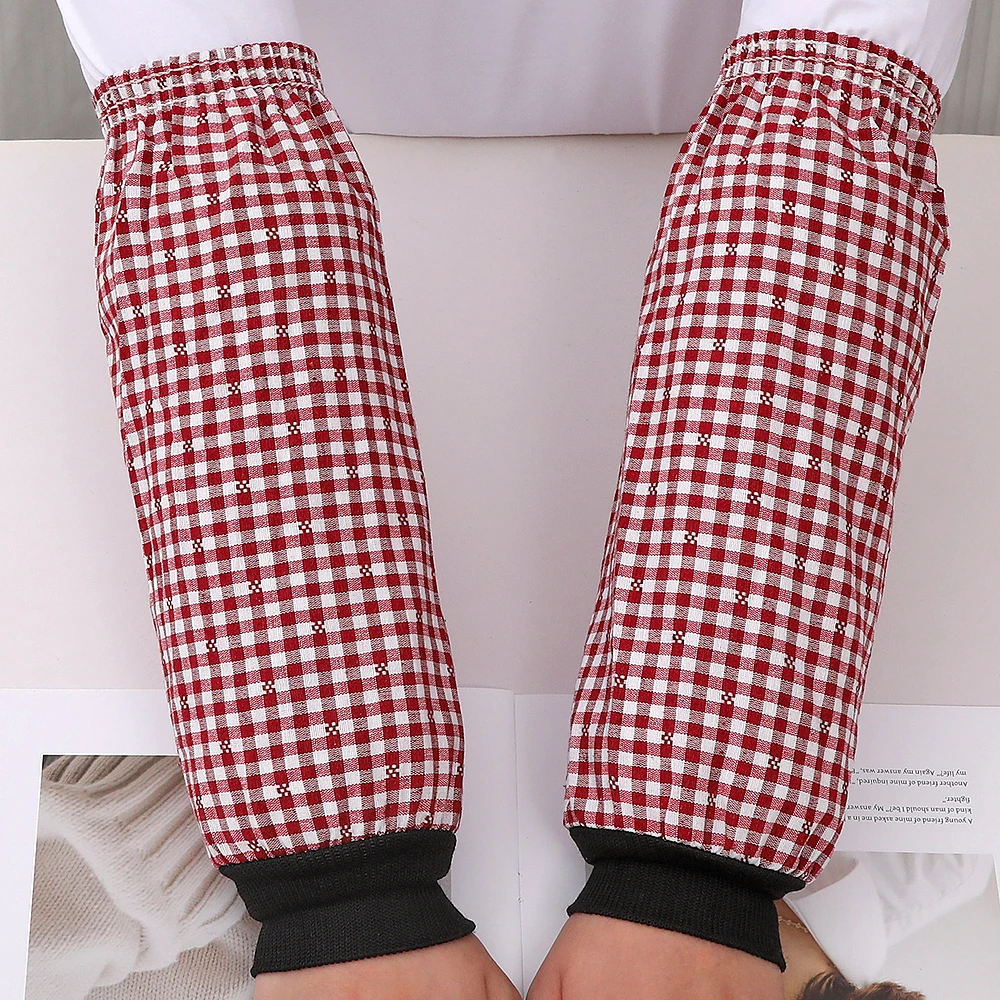 纯棉罗口袖套男女家用厨房防污尘上班工作宽松透气耐脏磨劳保护袖