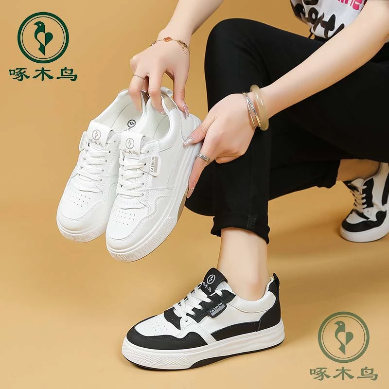 啄木鸟品牌小白鞋网红春款学生厚底ins韩版潮鞋【帝】