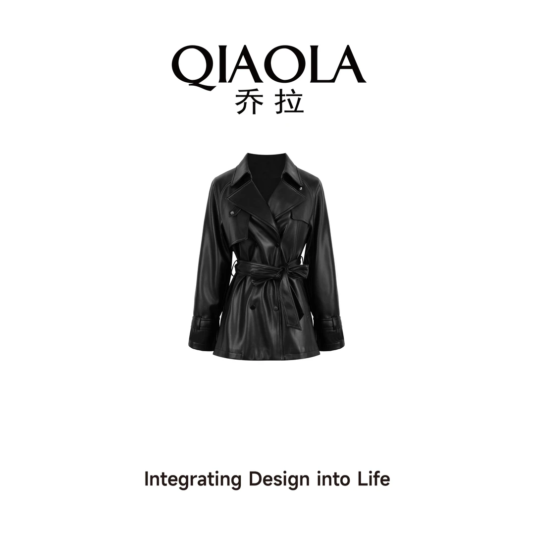 QIAOLA/乔拉【精奢雅士】春新款弹性光滑舒适透气轻奢百搭外套预售