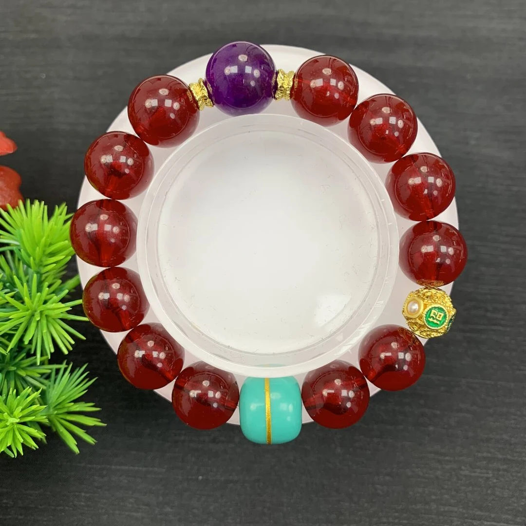 【小天总】TC17013天承妮佳车厘子泊药石手串(多样性发其一）