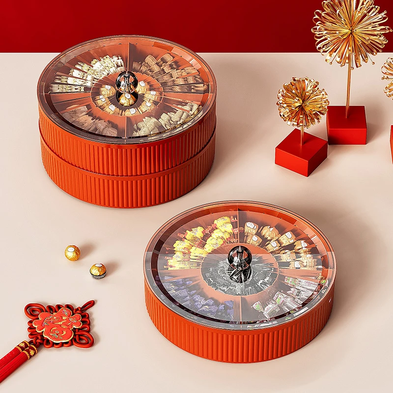 干果拼盘果盒2025新款客厅轻奢瓜子盘糖果盒收纳盒家用坚果盘年货