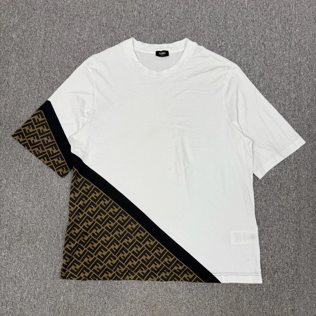 99新 FENDI/芬迪 12833066 Fendi芬迪 白色老花短袖 XL码99新