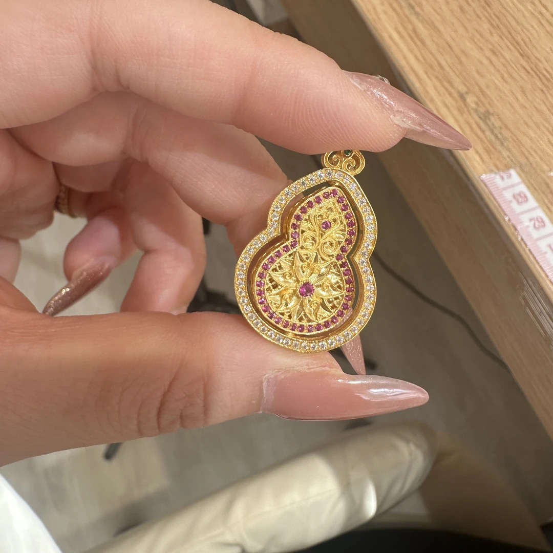 足金精品工艺吊坠
