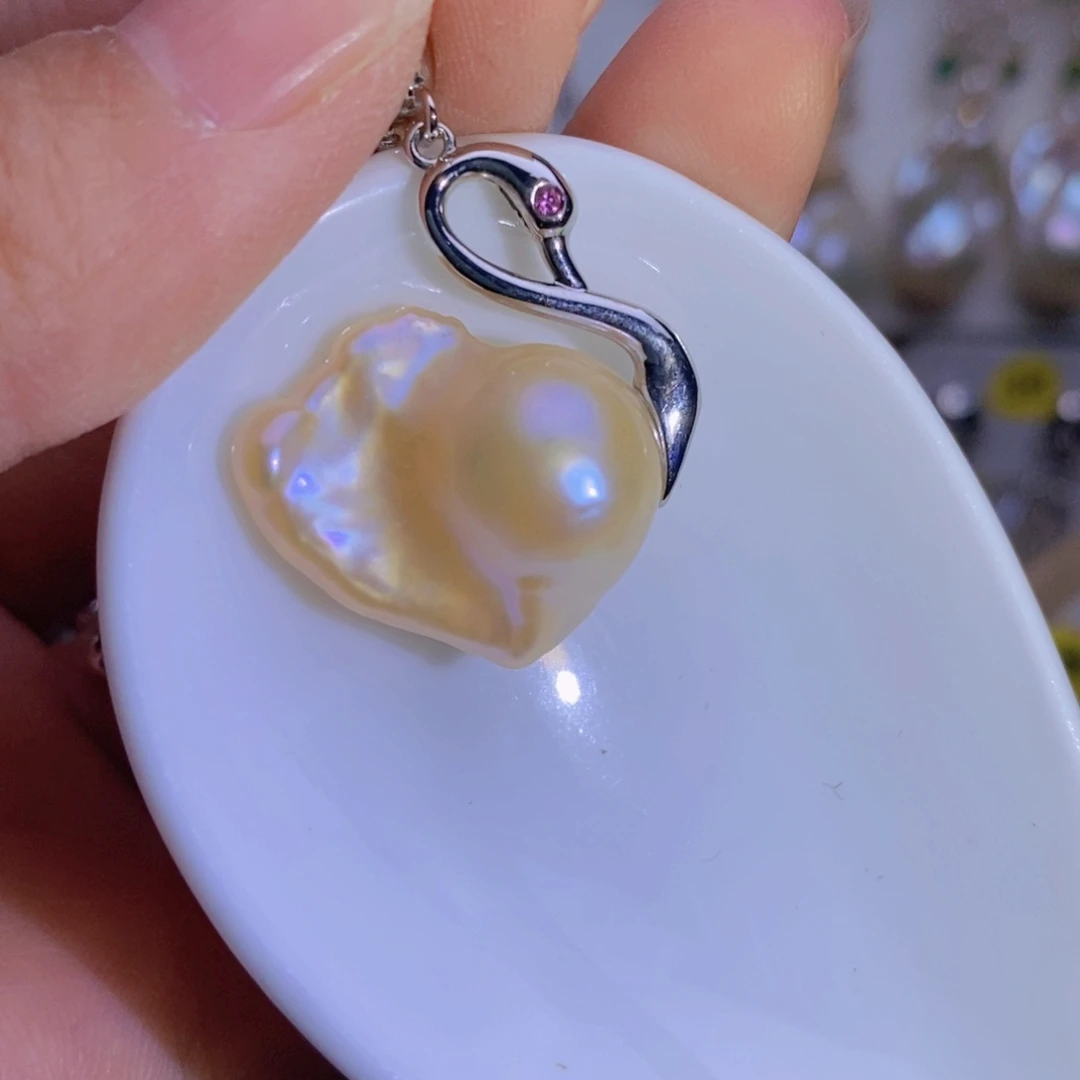 淡水珍珠天然淡水珍珠银S925镶嵌