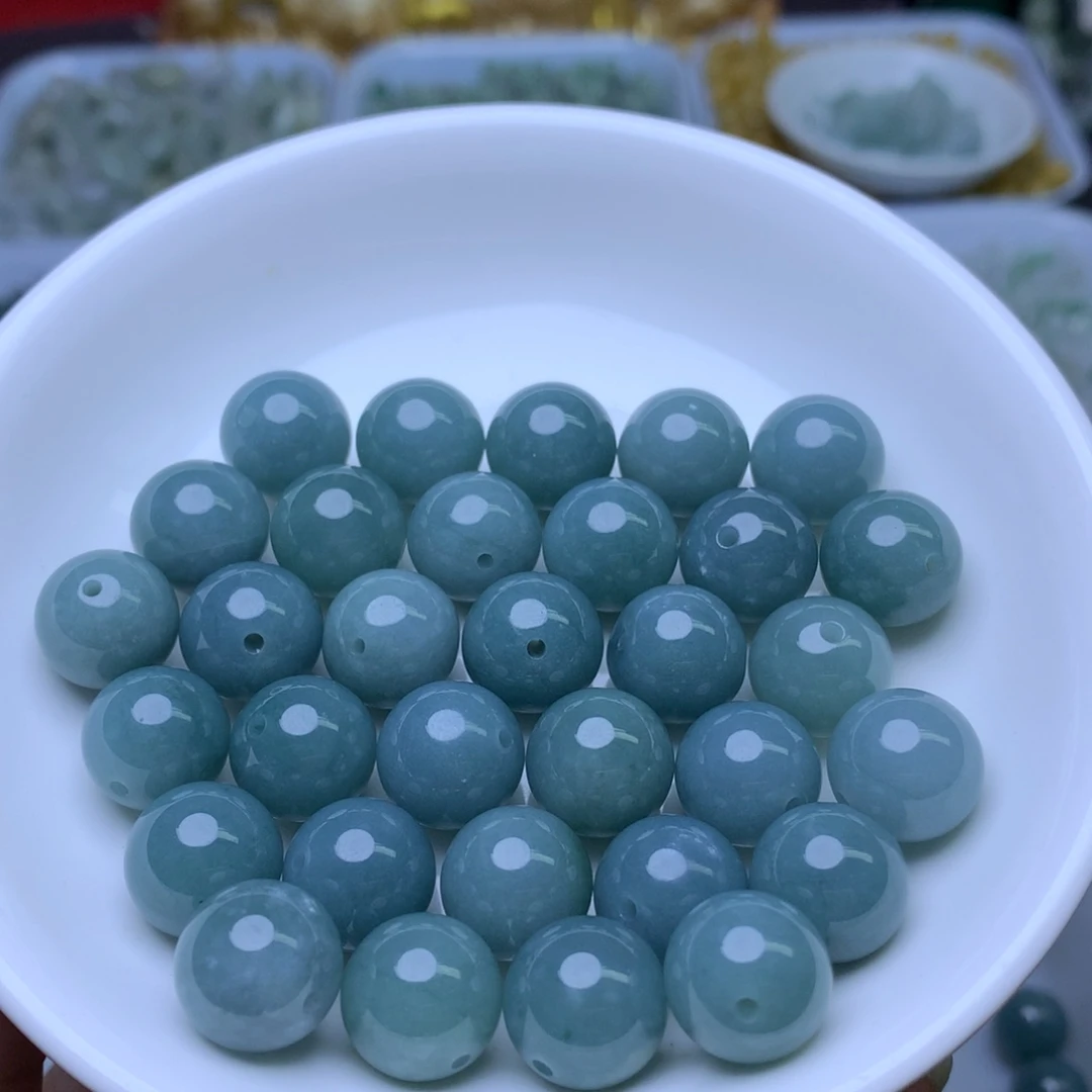 翡翠散珠卡12冰蓝水10个