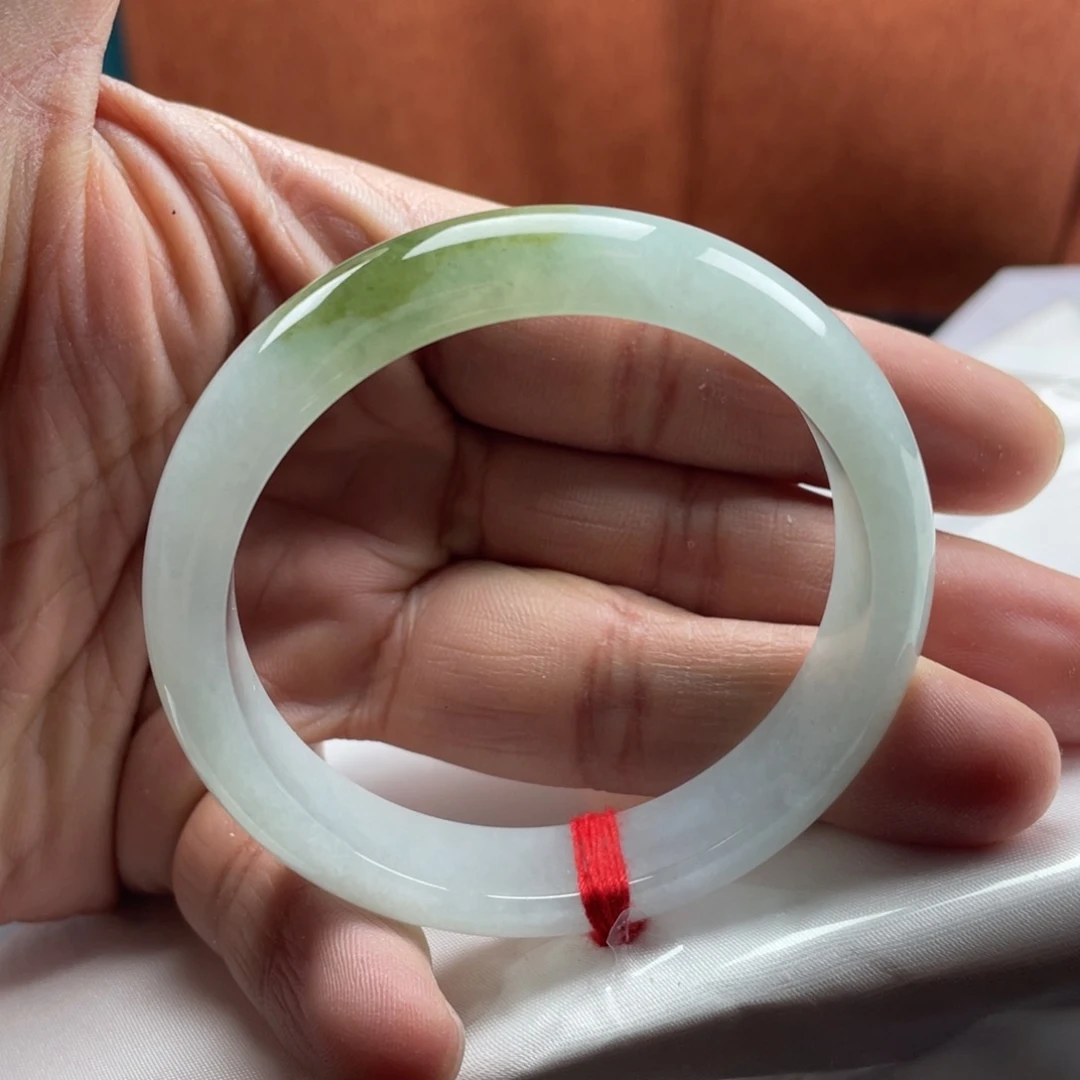 翡翠手镯未镶嵌58.3糯冰柠檬黄