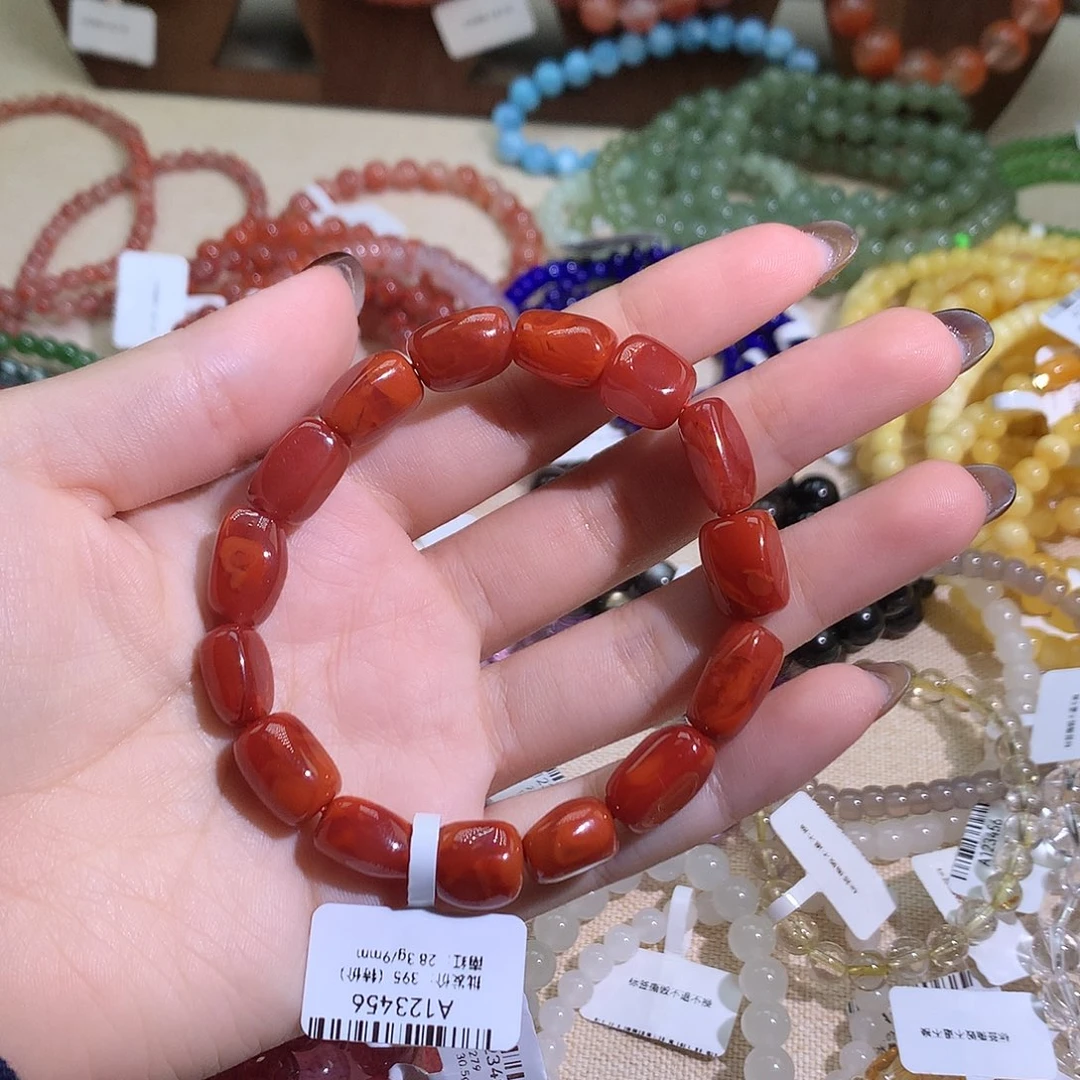 南红玛瑙未镶嵌手链
