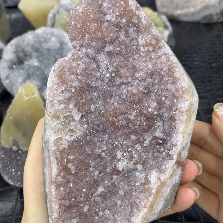 未镶嵌发饰水晶粉晶簇