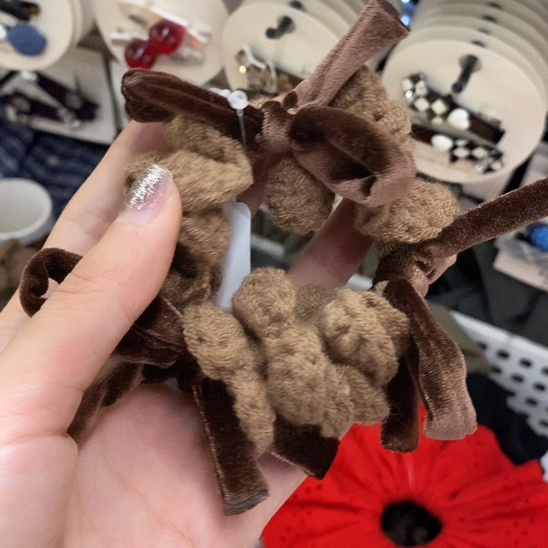 皮质铁合金毛线发圈