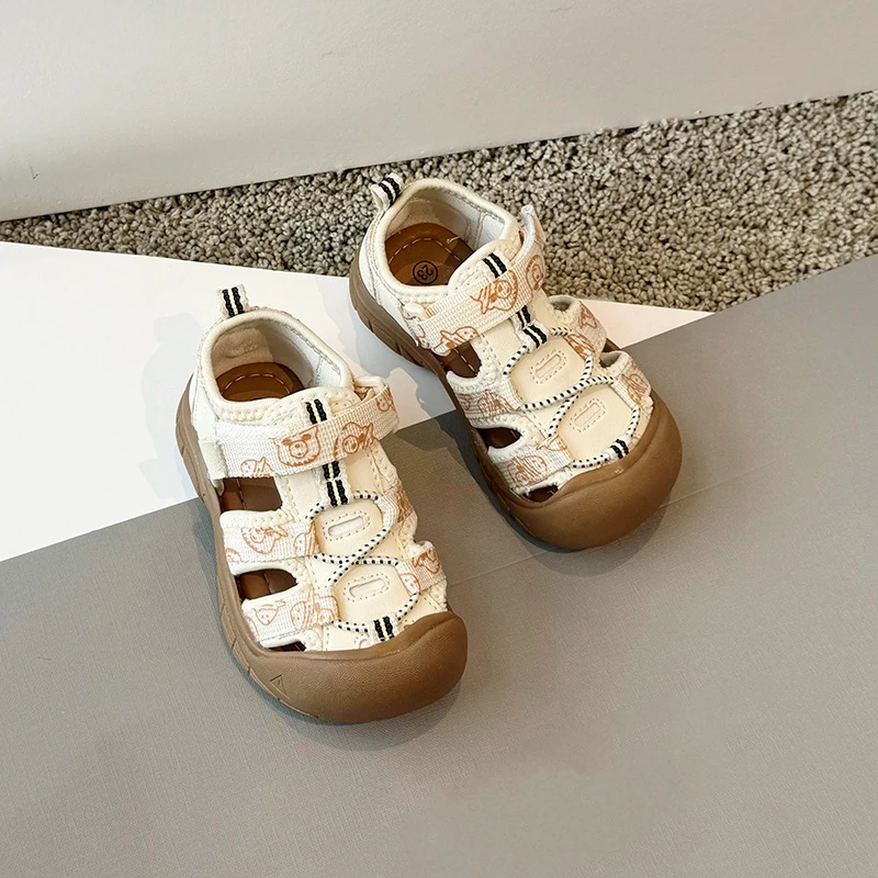 2024女童镂空溯溪鞋夏季软底男童包头凉鞋运动休闲儿童婴儿幼儿