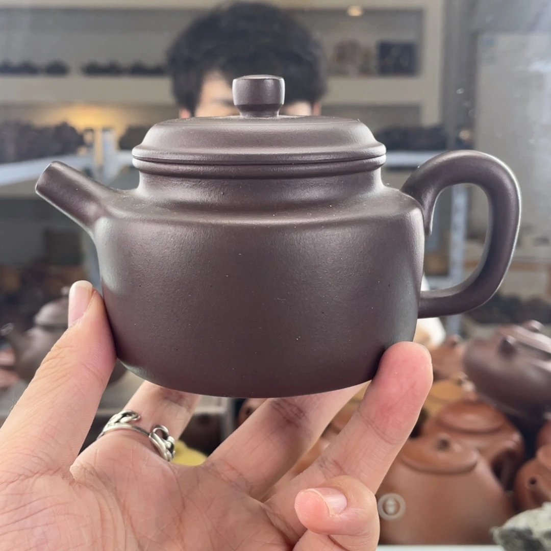 茶壶紫砂220cc老紫泥茶壶