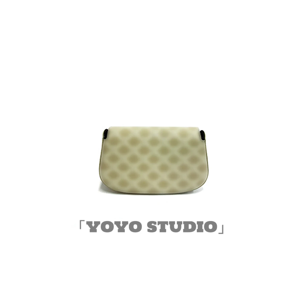【Yoyo  Studio】高级感小众简约单肩马鞍包   8586-白花